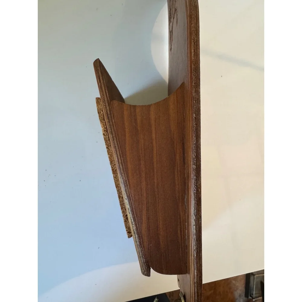 Vintage Wooden Owl Wall Organizer Mail Holder Cork Board Key Rack Rustic Decor
